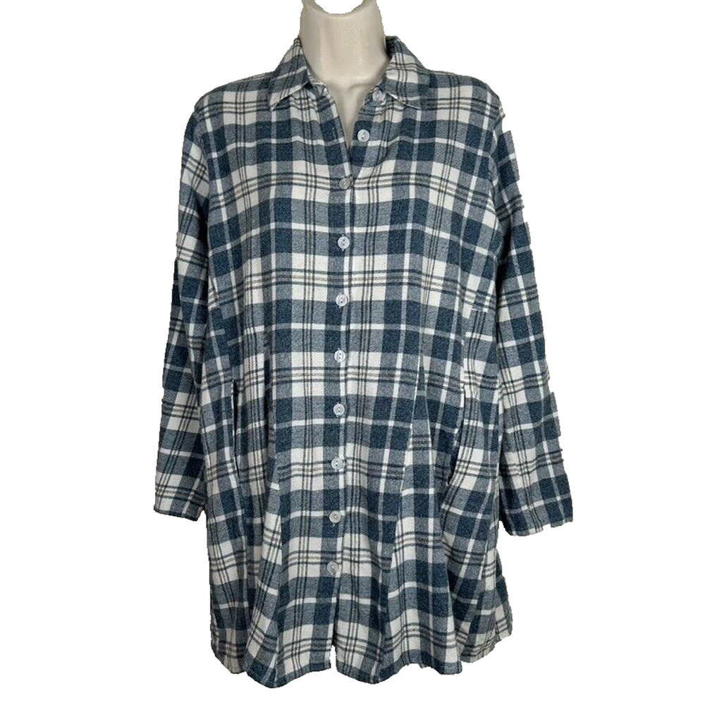 Tulip Womens Sz XS flared gored flannel shirtdress cowgirl western cottagecore